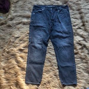 American Eagle Black/Gray Boyfriend Jeans